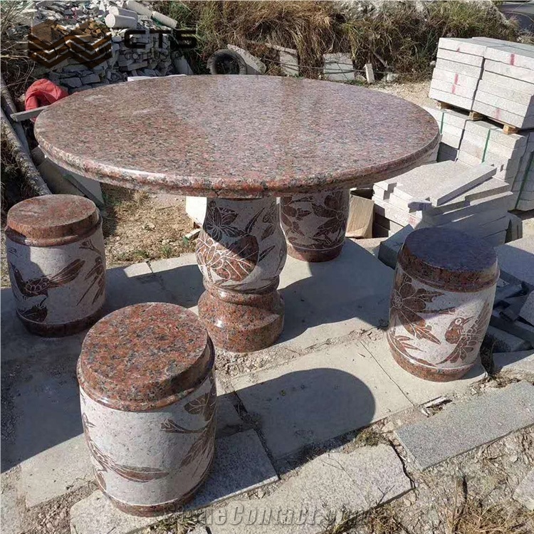 Garden Table Granite Set Wholesale Price Good Look Table Set