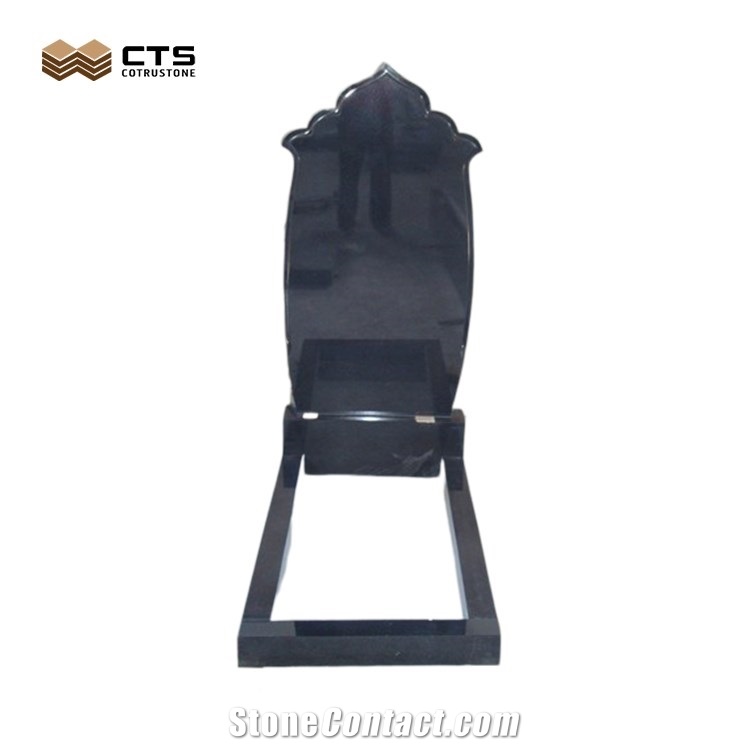 Hebei Black Gravestone Tombstone Custom Size Carving Words