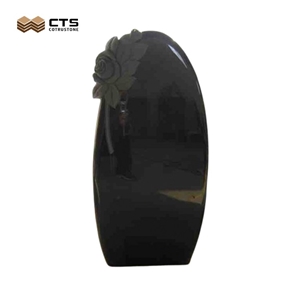 Hebei Black Gravestone Tombstone Custom Size Carving Words