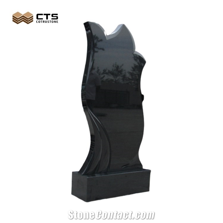 Hebei Black Gravestone Tombstone Custom Size Carving Words