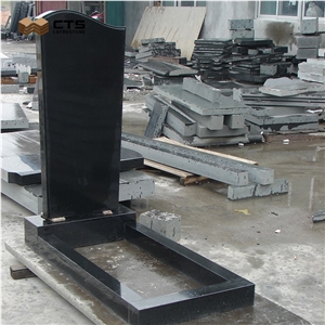 Hebei Black Gravestone Tombstone Custom Size Carving Words