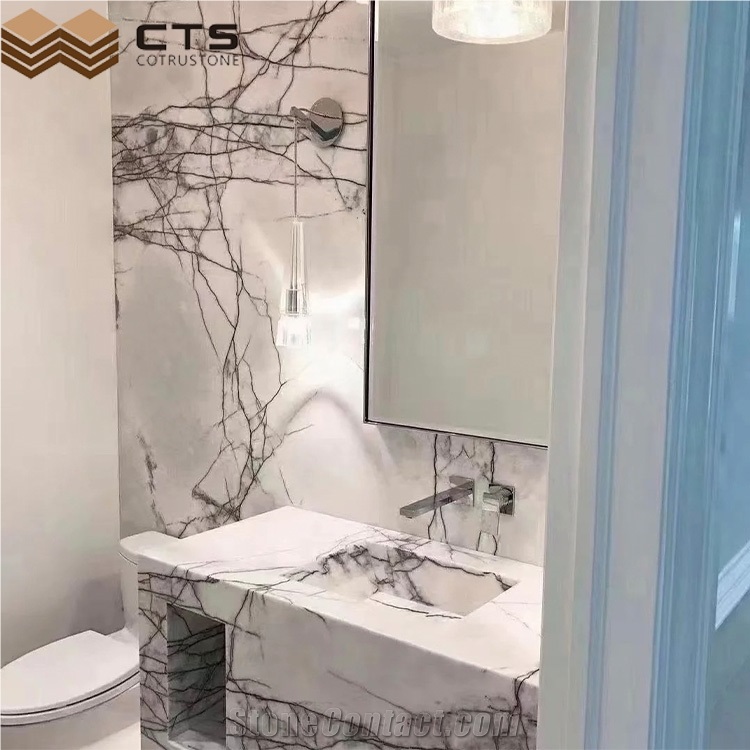 Nice Lilac White Marble Dining Table Wall Floor Marble Tile