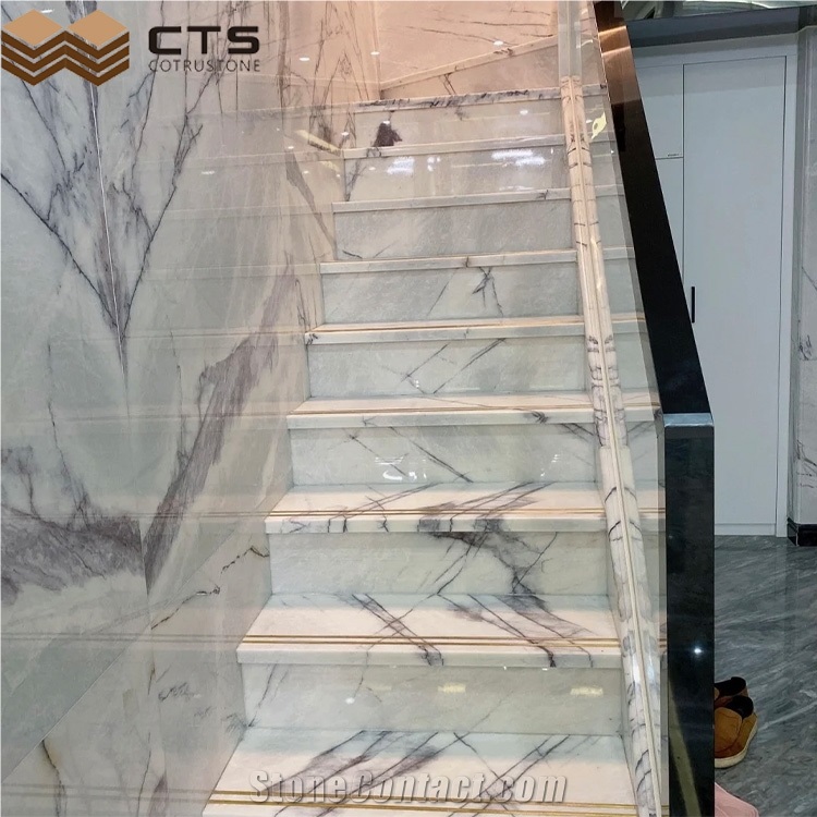 Nice Lilac White Marble Dining Table Wall Floor Marble Tile
