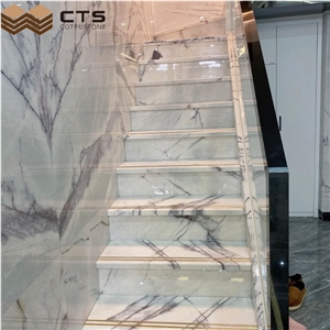 Nice Lilac White Marble Dining Table Wall Floor Marble Tile