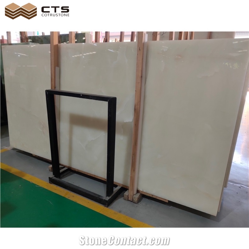 Pure White Pervious Light Onyx For Wall Waterproof Composite