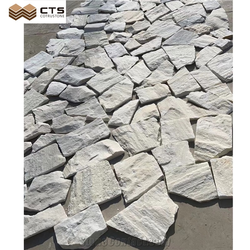 White Sandstone Best For Outdoor Paver Loose Stone Random