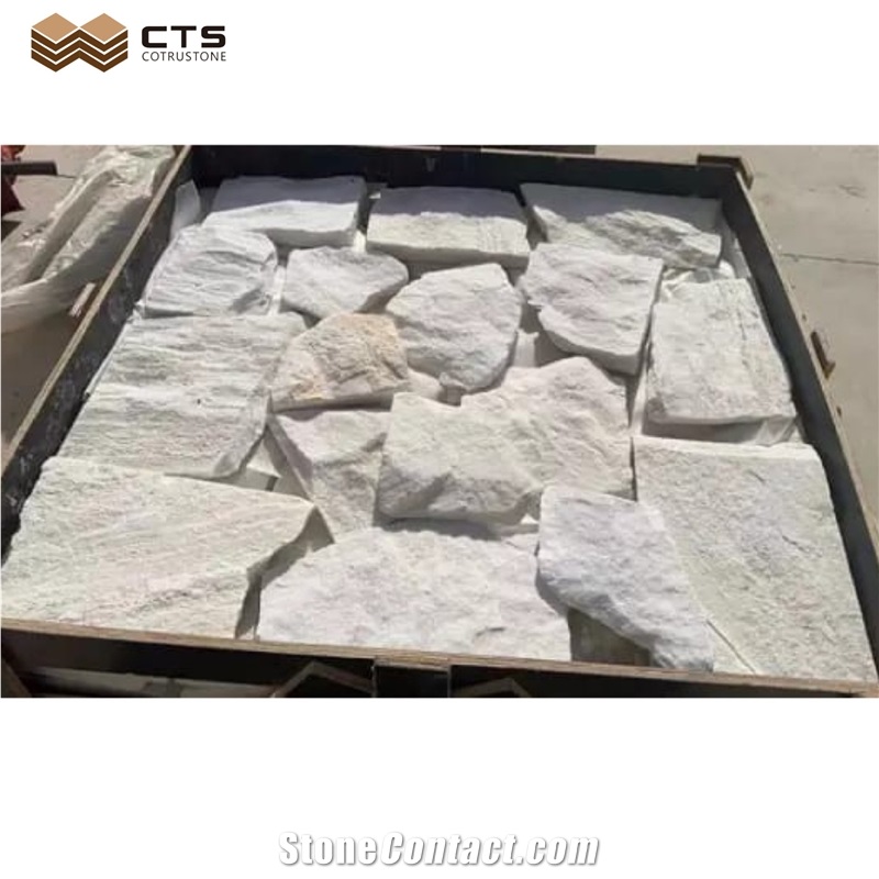 White Sandstone Best For Outdoor Paver Loose Stone Random