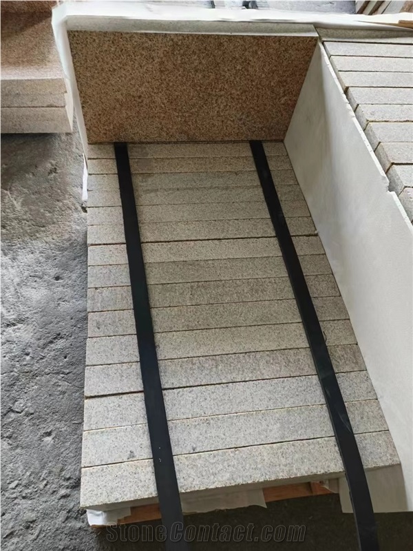 Golden Rustic Granite Flamed Outdoor Pavers