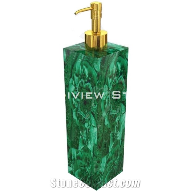 Malachite Bathroom Set, Malachite Gemstone Accessories,