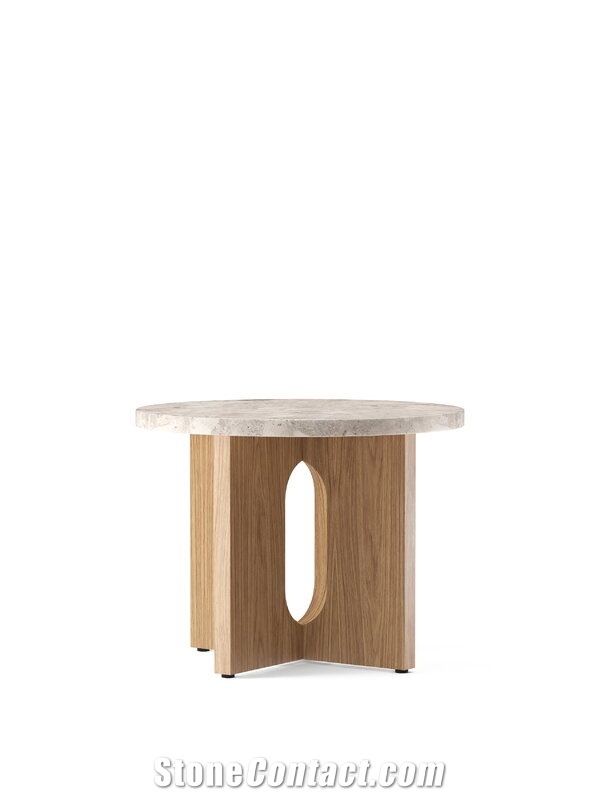 Androgyne Side Tabletop Calacatta Viola Marble Table Top