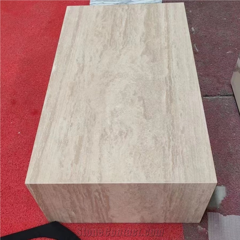 Beige Travertine Home Decor Stone Tables Coffee Table