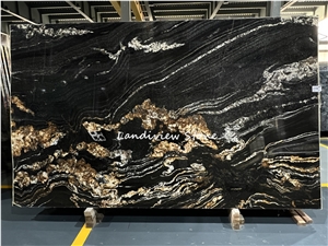 Black And Gold Granite Slab Black Taurus Granite
