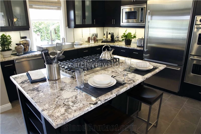 Blanc Du Blanc Granite Slab Tiles For Kitchen