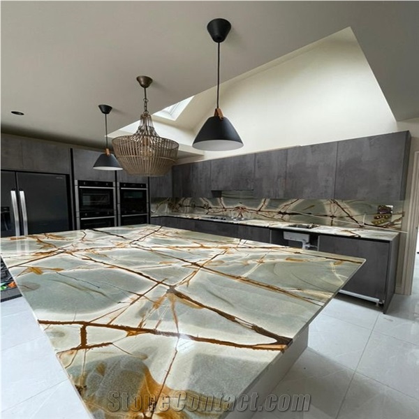 Blue Roman Quartzite Slabs For Island Benchtop