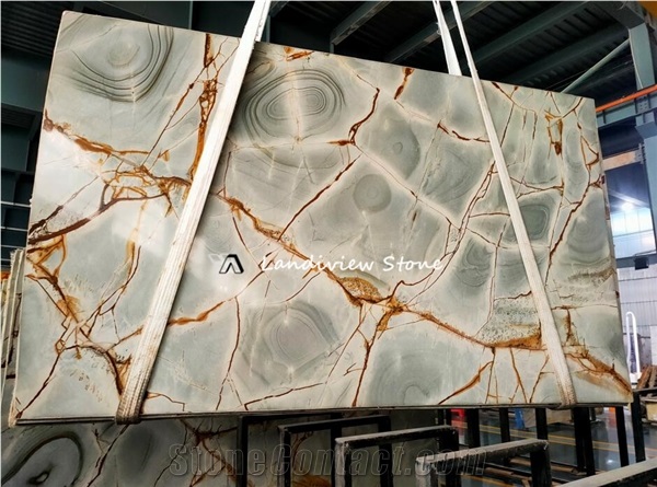 Blue Roman Quartzite Slabs For Island Benchtop