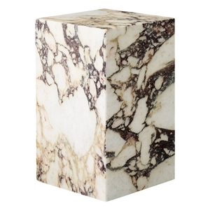 Calacatta Viola Marble Tall Plinth Coffee Side Table