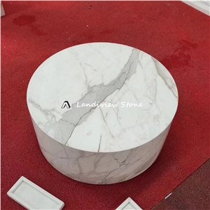 Calacatta Viola Red Side Table Coffee Table