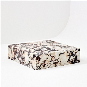 Factory Directly Calacatta Viola Marble Plinth Coffee Table
