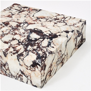Factory Directly Calacatta Viola Marble Plinth Coffee Table