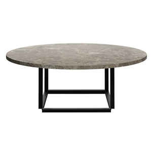 Florence Coffee Table 90 Cm, Grey Black Marble Table Top