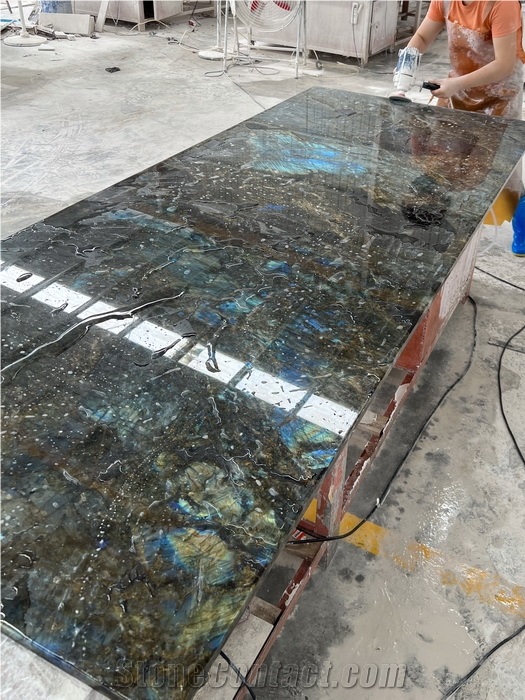 Labradorite Lemurian Blue Granite Table Top