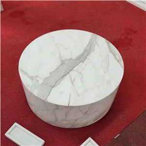 Living Room Furniture Plinth Tall Marble Table Side Table