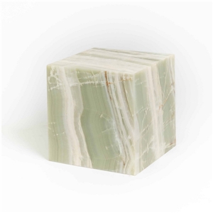 Margaret Statement Plinth Honey Onyx Side Table