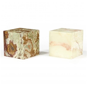 Margaret Statement Plinth Honey Onyx Side Table
