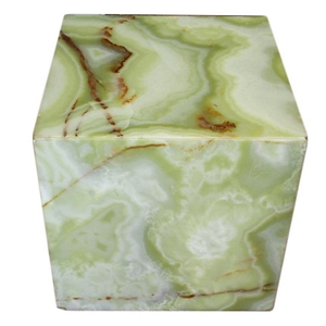 Margaret Statement Plinth Honey Onyx Side Table