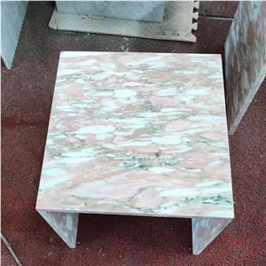 Rosa Pink Marble Home Furniture Marble Stone Bench Seat