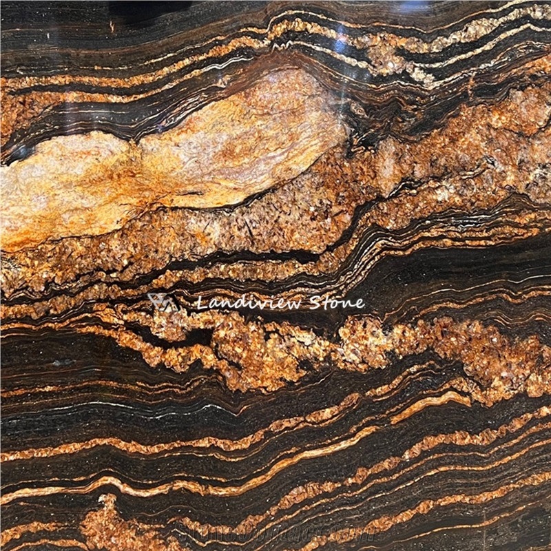 Waterfall Black Granite Book Matched Black Fusion Granite