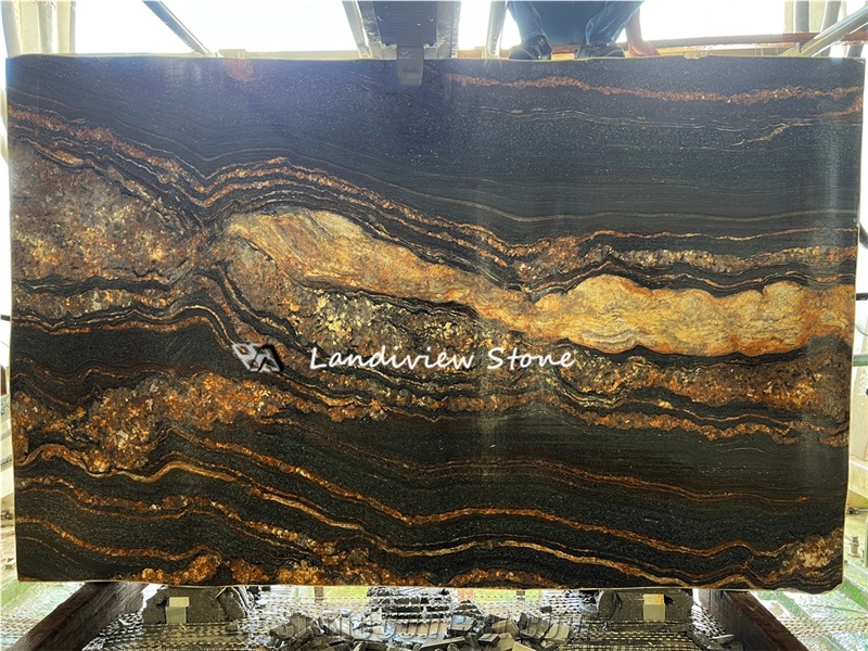 Waterfall Black Granite Book Matched Black Fusion Granite