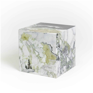 White Beauty Marble Cube Low Plinth Coffee Side Table White Beauty Marble Cube Low Plinth Coffee Side Table