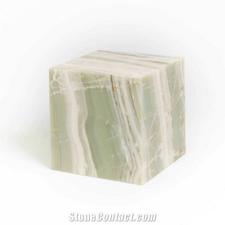White Beauty Marble Cube Low Plinth Coffee Side Table