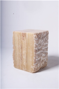 White Beauty Marble Cube Low Plinth Coffee Side Table