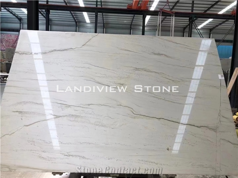 White Quartzite Mont Blanc Quartzite Slabs For Kitchen