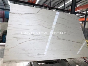 White Quartzite Mont Blanc Quartzite Slabs For Kitchen