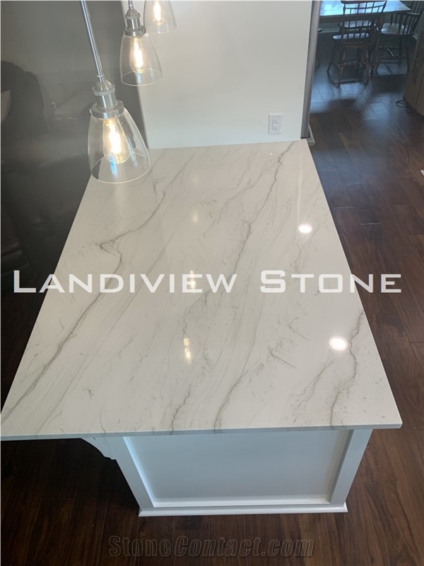 White Quartzite Mont Blanc Quartzite Slabs For Kitchen
