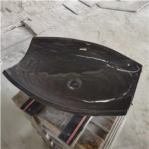 Wholesale Customized Black Granite Stone Sinks, Basins
