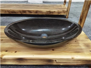 Wholesale Customized Black Granite Stone Sinks, Basins