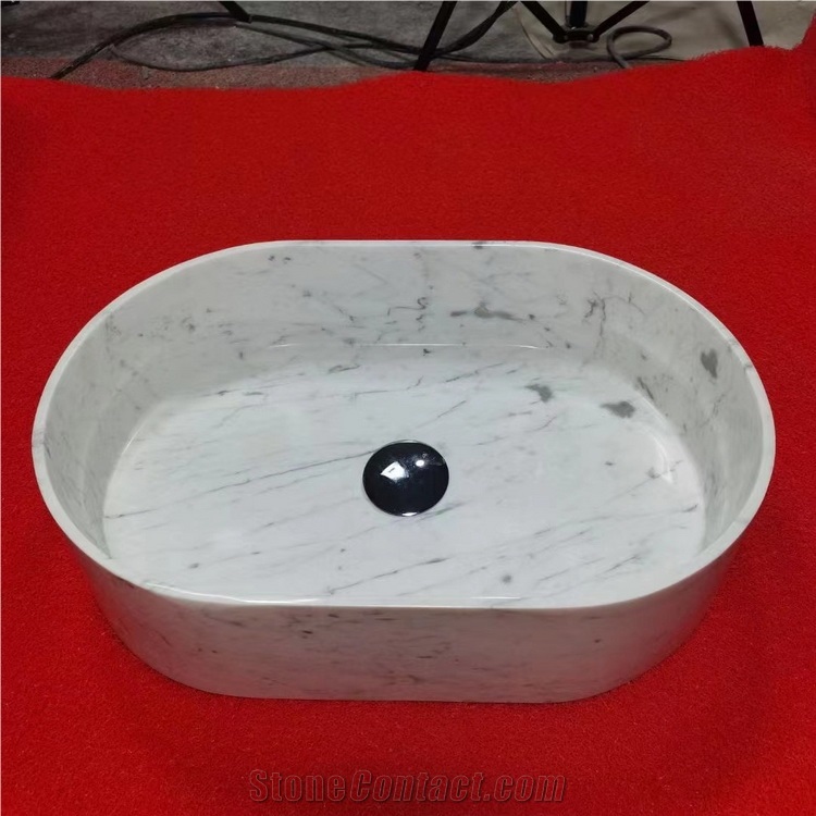 Wholesale Customized Carrara White Marble Sinks, Basins