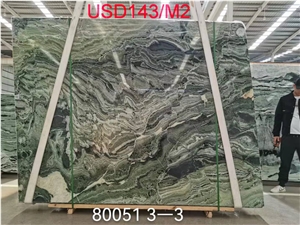 China Shangri La Greem Jade Marble Slab Tile