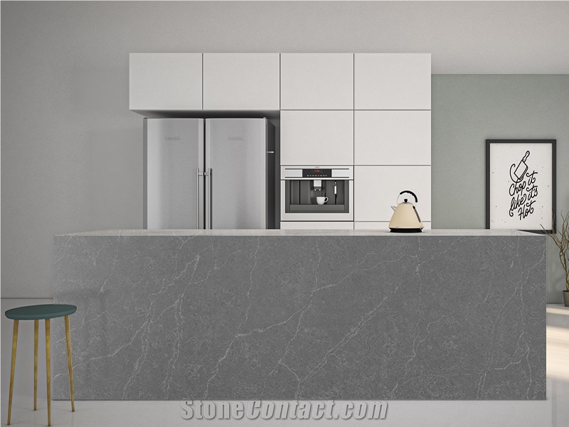 Artificial Quartz Grey Quartz Slabs Jazz Quartz Ston