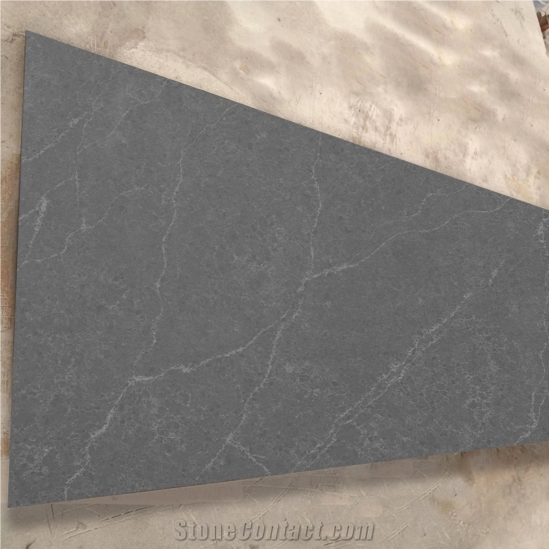Artificial Stone Grey Quart Stone Slab Modern Jazz Slabs