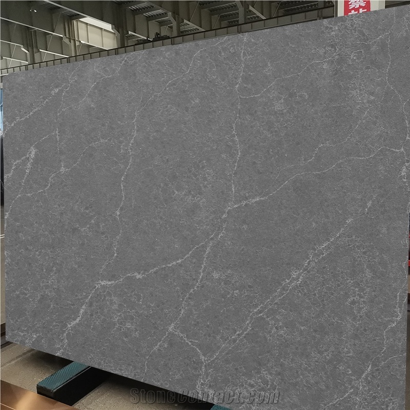 Artificial Stone Grey Quart Stone Slab Modern Jazz Slabs