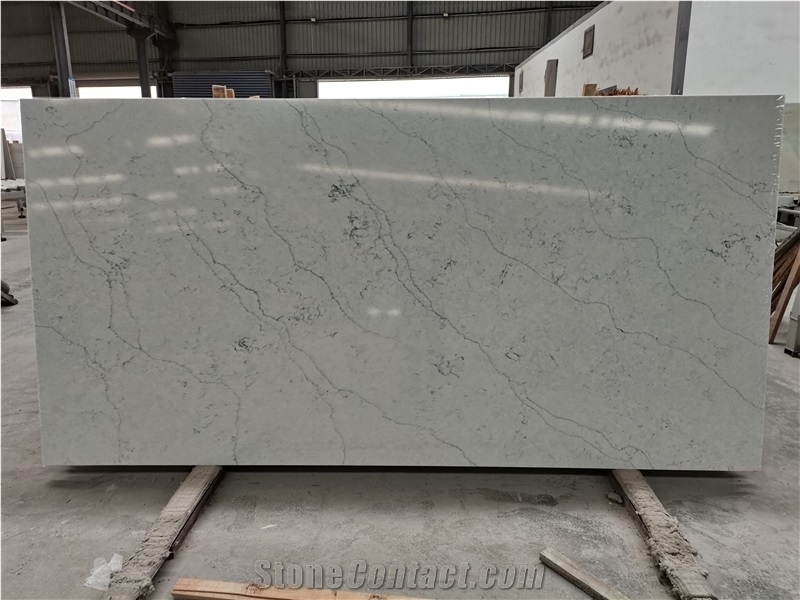 Beauty Quartz White Destiny Slabs Artificial Quartz