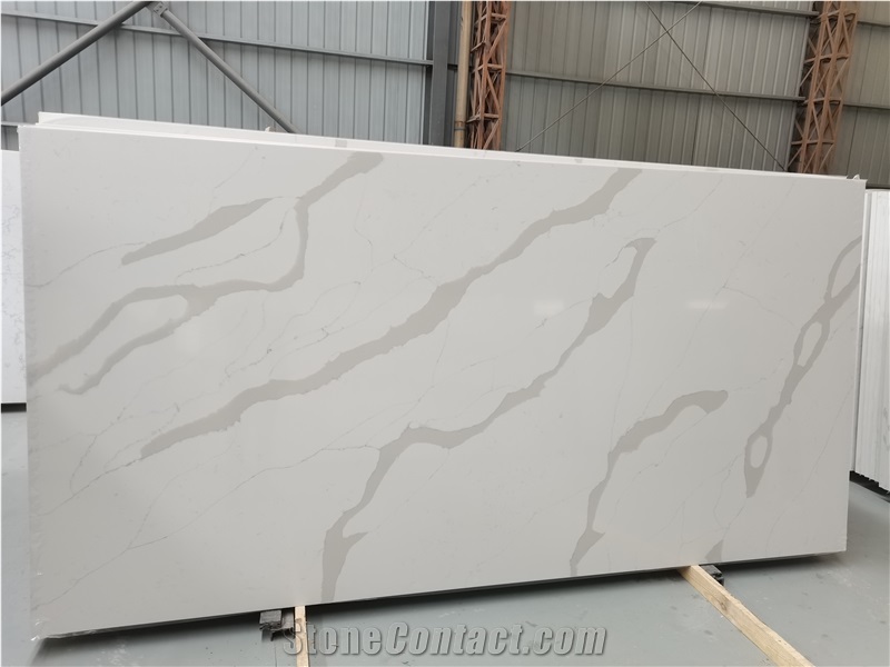 Beige Quartz Ocean Wave Artificial Quartz Slabs