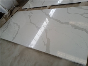 Beige Quartz Ocean Wave Artificial Quartz Slabs