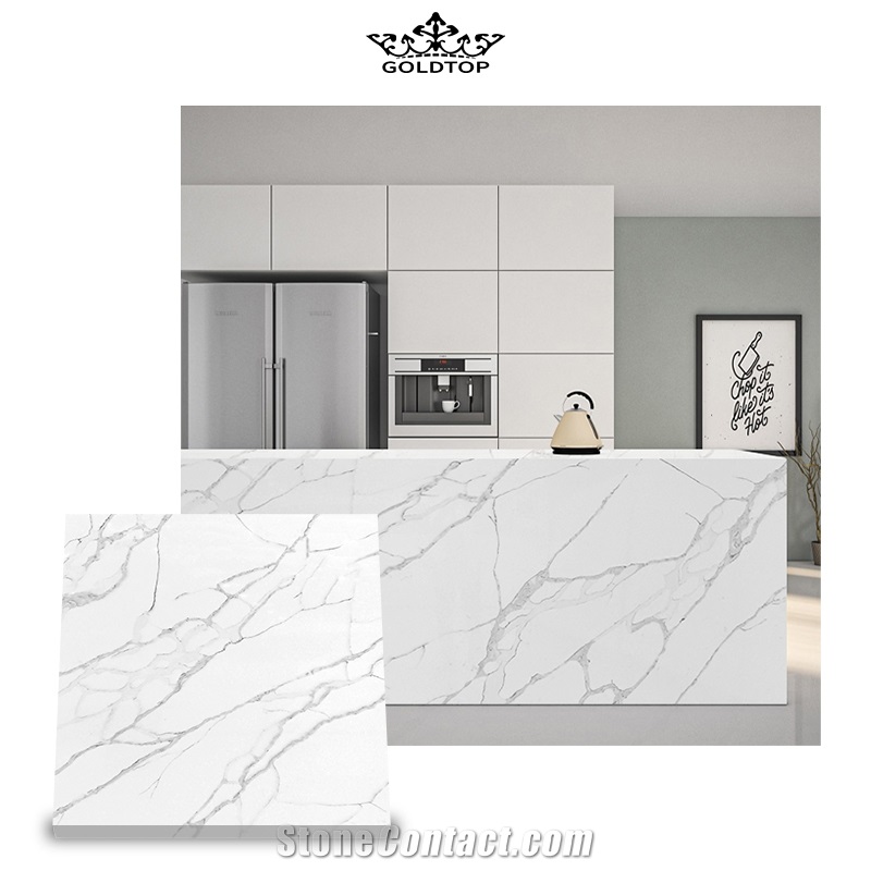 Bookmatch 5062 Victoria Artificial Quartz Stone Countertop