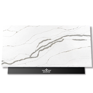 China Factory Price White Quartz Calacatta Quartz Bis Slabs